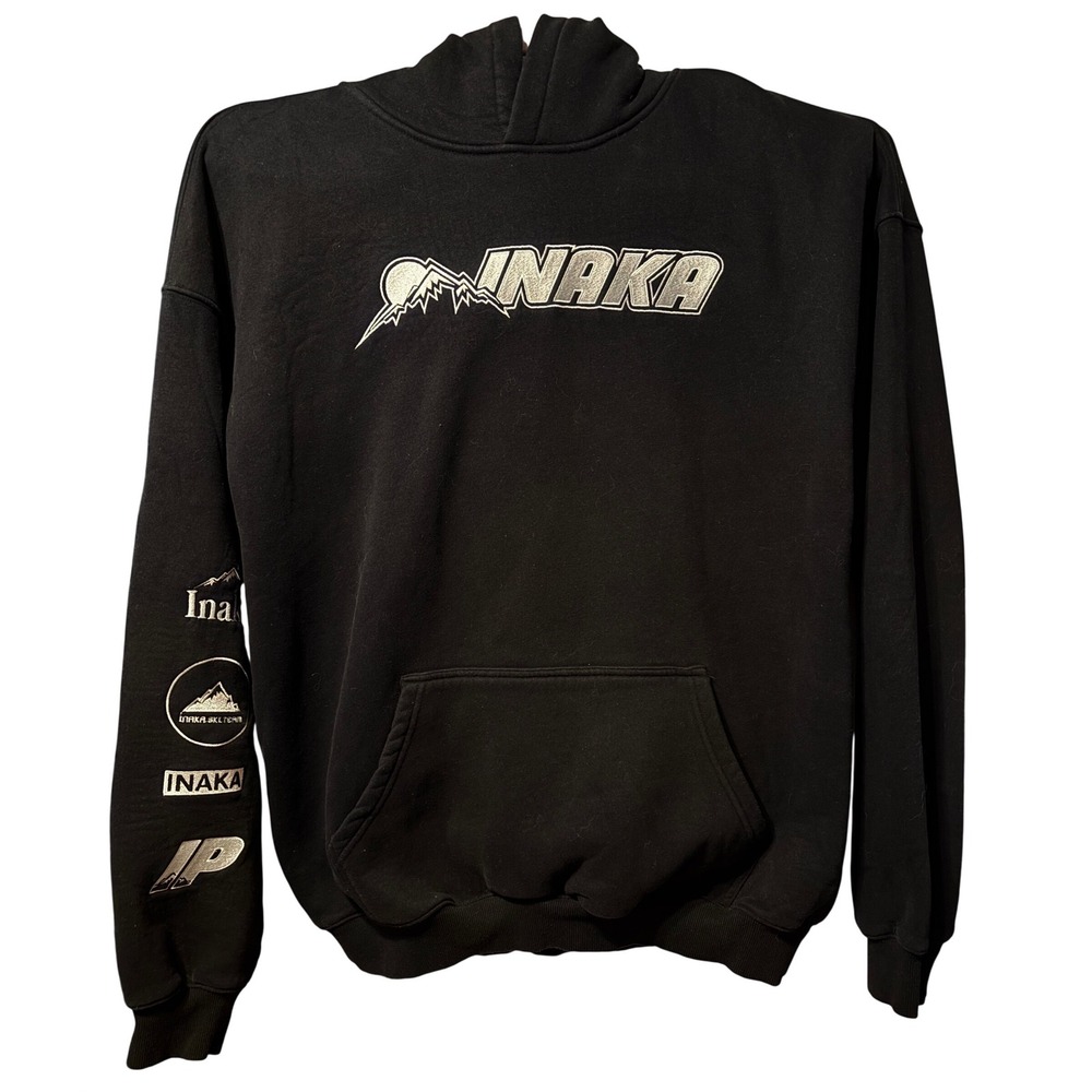 Inaka Power Hoodie Men XXL Black Excellent Winter Collection 2023 Embroidered IP